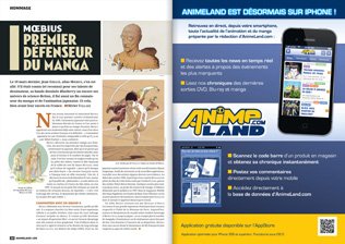 AnimeLand magazine page layout & ad